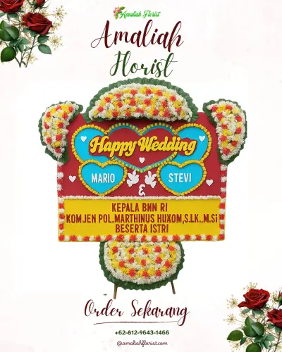 Karangan Papan Bunga Pernikahan di Condongcatur